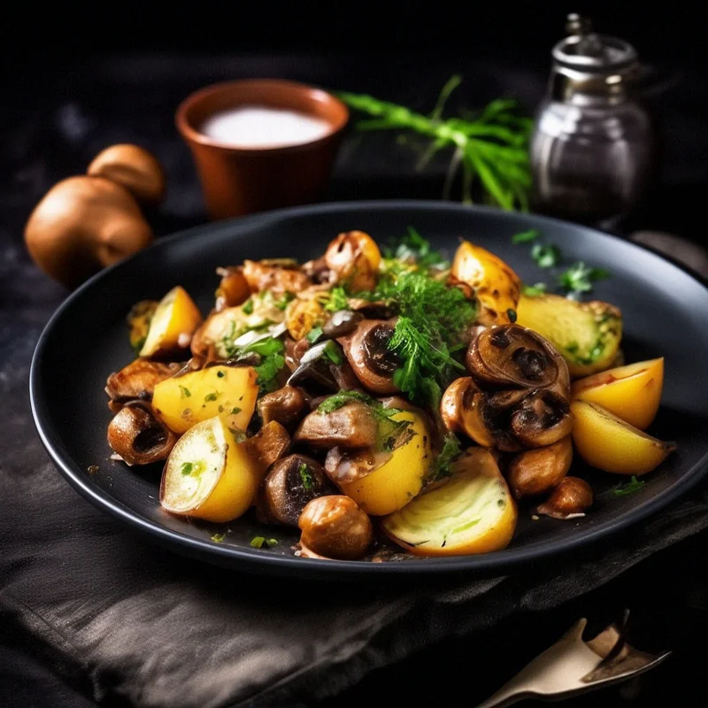 Картофель с грибами